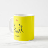 Niedlicher Sonnenschein und afrikanisches Drumming Kaffeetasse (Vorderseite Links)