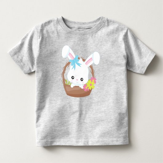 Niedlicher Sonnenschein, Weißer Hase, Kaninchen, B Kleinkind T-shirt (Vorderseite)