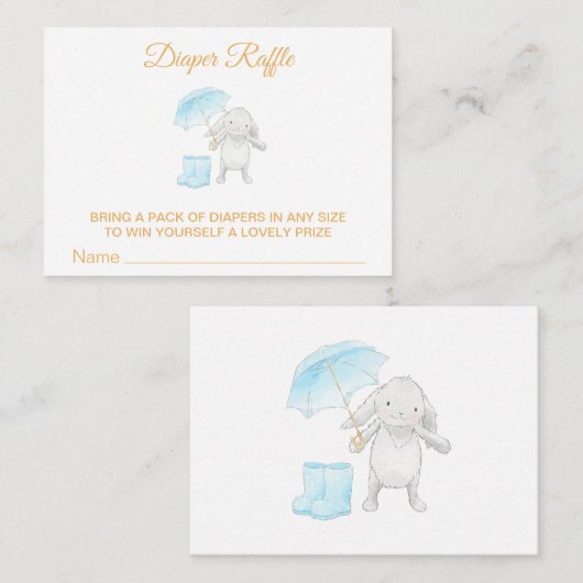 *~* Niedlicher Sonnenschirm Blauer Windelwölf Begleitkarte (Vorne/Hinten)