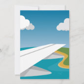 Niedlicher Sonnenschirm-Pilot und Airplane-Baby-Du Einladung (Rückseite)