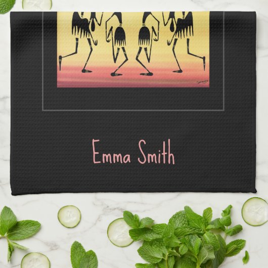 Niedlicher Sonnentag Geschirrtuch (Gefaltet)