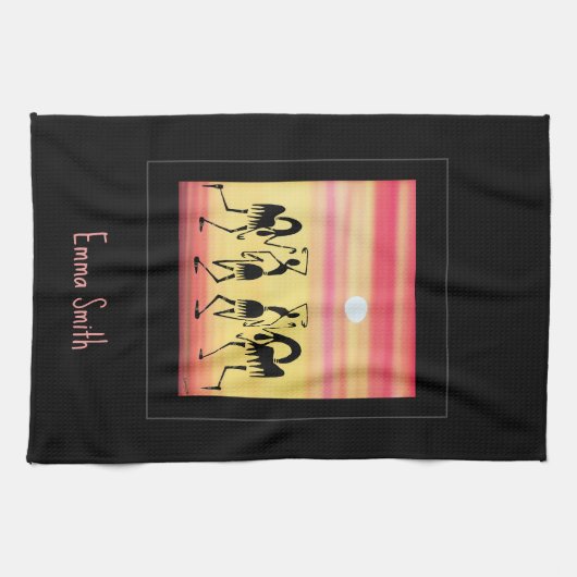 Niedlicher Sonnentag Geschirrtuch (Horizontal)