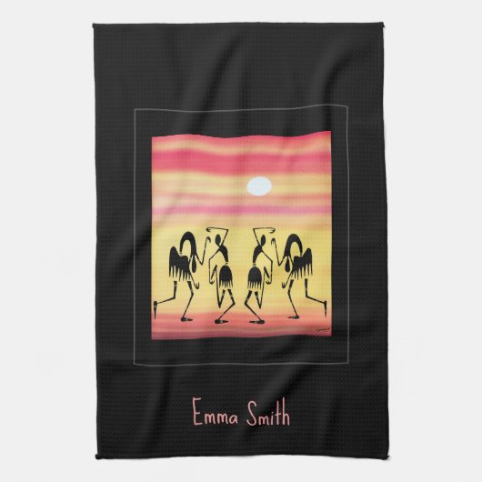 Niedlicher Sonnentag Geschirrtuch (Vertikal)