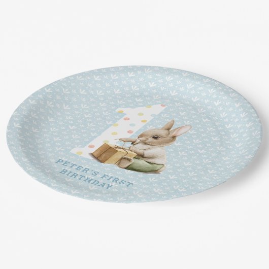 Niedlicher Sonnentag Pappteller (Schrägansicht)