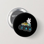 Niedlicher Sonnentritt Monster Truck Osterfeiertag Button (Vorne & Hinten)
