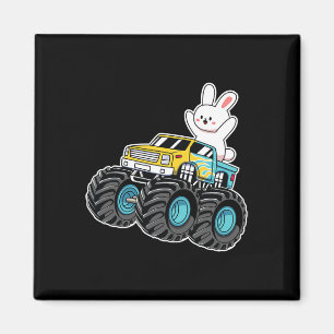 Niedlicher Sonnentritt Monster Truck Osterfeiertag Magnet