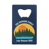 Niedlicher Sonnenuntergang im FamilienLake House Geldbeutel Flaschenöffner (Rückseite)