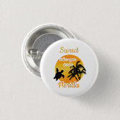 Niedlicher Sonnenuntergang in Florida Button (Vorne & Hinten)