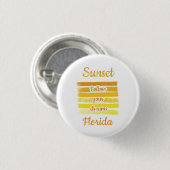 Niedlicher Sonnenuntergang in Florida Button (Vorne & Hinten)