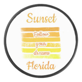 Niedlicher Sonnenuntergang in Florida Eishockey Puck