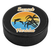 Niedlicher Sonnenuntergang in Florida Eishockey Puck (3/4)