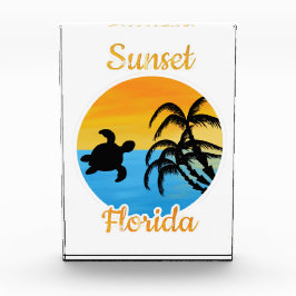 Niedlicher Sonnenuntergang in Florida Fotoblock