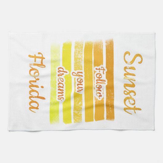 Niedlicher Sonnenuntergang in Florida Geschirrtuch (Horizontal)