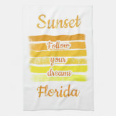 Niedlicher Sonnenuntergang in Florida Geschirrtuch (Vertikal)