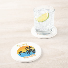 Niedlicher Sonnenuntergang in Florida Getränkeuntersetzer