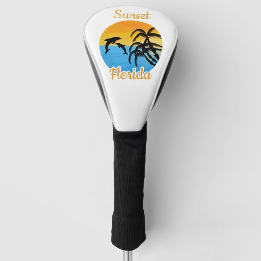 Niedlicher Sonnenuntergang in Florida Golf Headcover (Vorderseite)