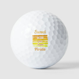 Niedlicher Sonnenuntergang in Florida Golfball