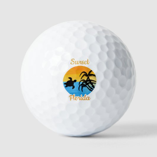 Niedlicher Sonnenuntergang in Florida Golfball (Vorderseite)