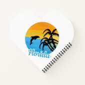 Niedlicher Sonnenuntergang in Florida mit Delphin Notizblock (Rückseite)