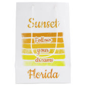 Niedlicher Sonnenuntergang in Florida Mittlere Geschenktüte (Rückseite)