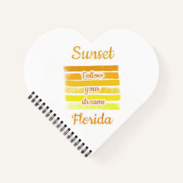 Niedlicher Sonnenuntergang in Florida Notizblock
