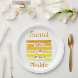 Niedlicher Sonnenuntergang in Florida Pappteller