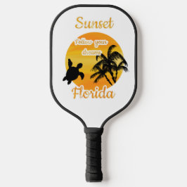 Niedlicher Sonnenuntergang in Florida Pickleball Schläger