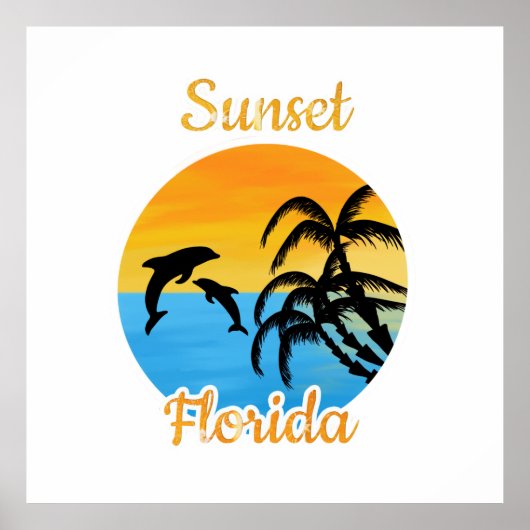 Niedlicher Sonnenuntergang in Florida Poster (Vorne)