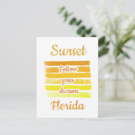 Niedlicher Sonnenuntergang in Florida Postkarte