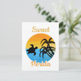 Niedlicher Sonnenuntergang in Florida Postkarte