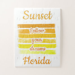 Niedlicher Sonnenuntergang in Florida Puzzle