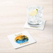 Niedlicher Sonnenuntergang in Florida Rechteckiger Pappuntersetzer (Vor Ort)