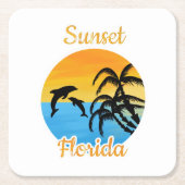 Niedlicher Sonnenuntergang in Florida Rechteckiger Pappuntersetzer (Vorderseite)