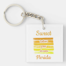 Niedlicher Sonnenuntergang in Florida Schlüsselanhänger