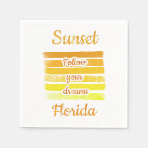 Niedlicher Sonnenuntergang in Florida Serviette