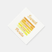 Niedlicher Sonnenuntergang in Florida Serviette (Ecke)