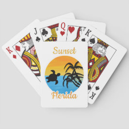 Niedlicher Sonnenuntergang in Florida Spielkarten