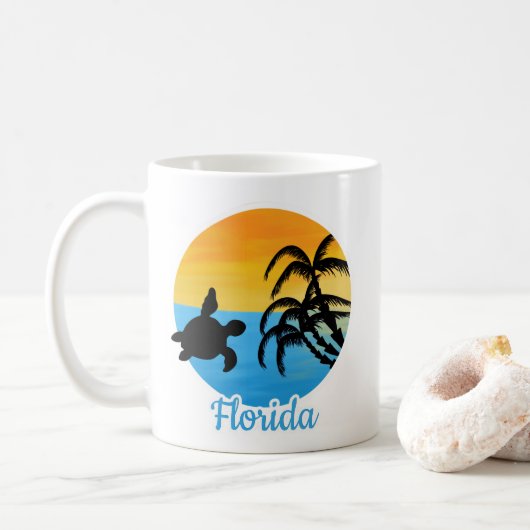 Niedlicher Sonnenuntergang in Florida Tasse (Mit Donut)