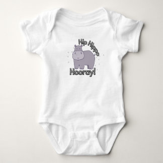 Niedlicher, sonniger "Angesagter Hippo Hooray" Hip Baby Strampler
