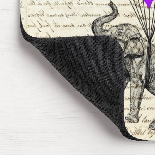 Niedlicher, sonniger Elefant und Herzblasen Mousepad (Ecke)