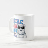 Niedlicher, sonniger Polarbär Kaffeetasse (Vorderseite Links)