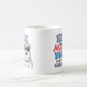 Niedlicher, sonniger Polarbär Kaffeetasse (Mittel)