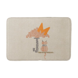 Niedlicher, sonniger Regentag Katze Badematte