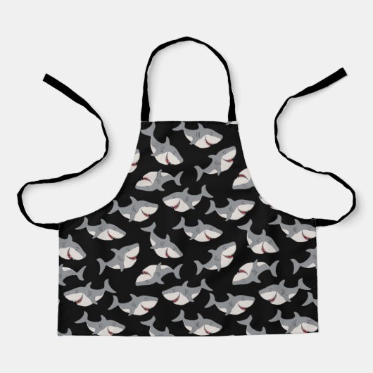 Niedlicher, sonniger Schwarzer Weißer Hai Schürze (Vorderseite)