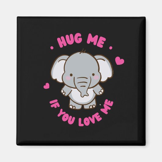 Niedlicher, sonniger und lieblicher Elefant Magnet (Vorne)
