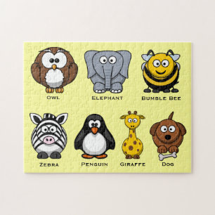 Niedlicher sortierte Tiere Kind-ABCs Cartoon Puzzle