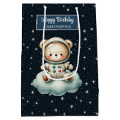 Niedlicher Space Explorer-Geschenktasche für Junge Mittlere Geschenktüte (Rückseite)