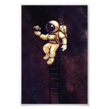 Niedlicher Spaceman Astronaut Kunstgalaxie Weltrau