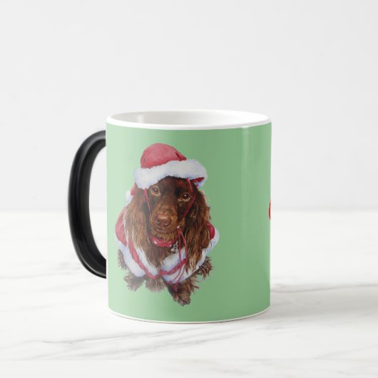 Niedlicher Spaniel Welpe Tasse (Vorderseite Links)