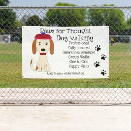 Niedlicher Spanierhund Wandern Grooming Business Banner